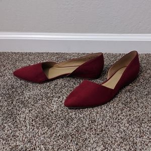 Naturalizer Red Burgundy Tamara Flats